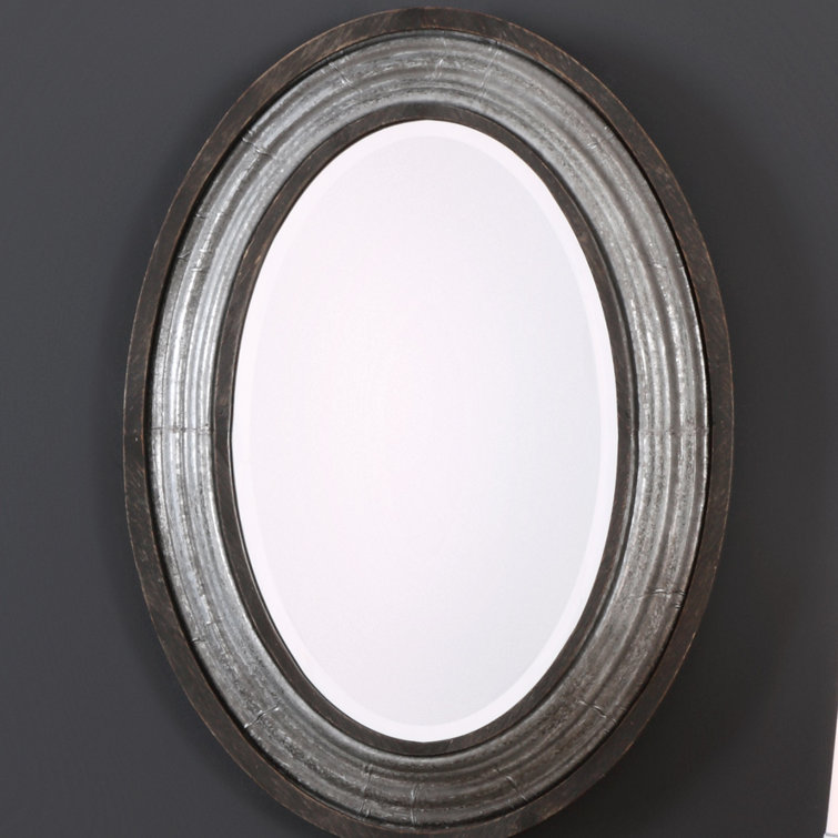 17 Stories Metal Oval Wall Mirror & Reviews | Wayfair